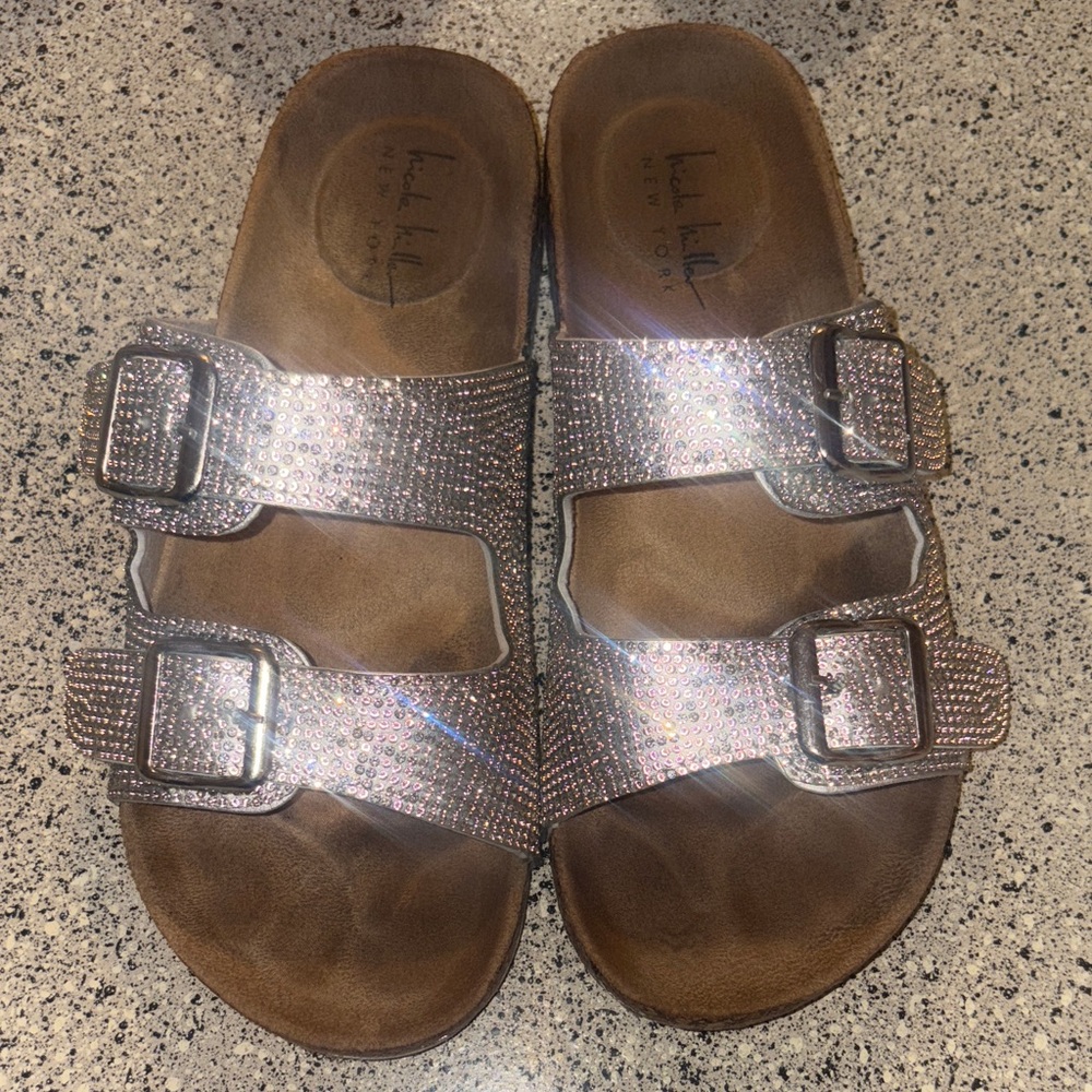 Nicole Miller Silver Sandals